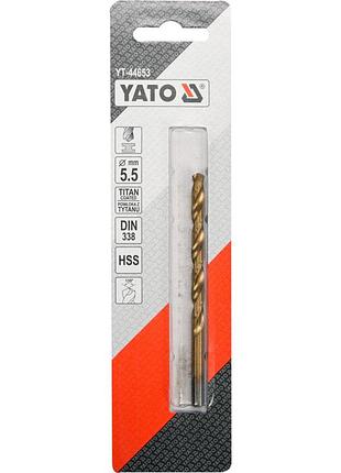Свердло по металу yato hss-tin 5.5x93мм yt-44653
