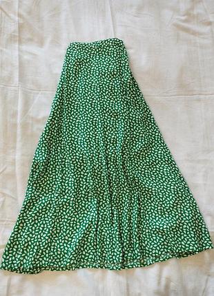Вискозная зеленая миди юбка, tcm tchibo, 38/m