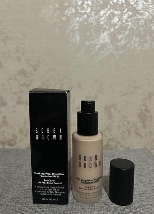 Стійкий тональний засіб bobbi brown skin long-wear weightless foundation spf15