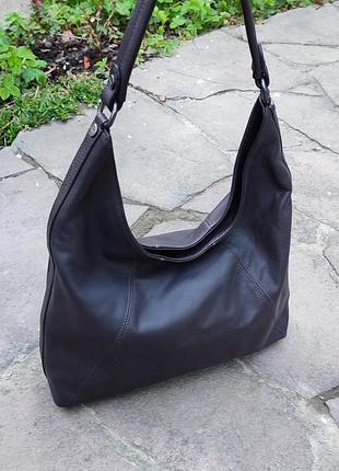 Кожаная сумка хобо 3