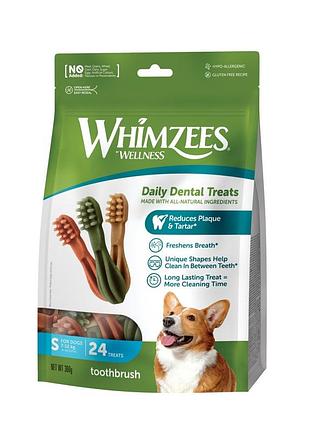 Ласощі whimzees toothbrush д/собак у формі зубної щітки s 24 шт