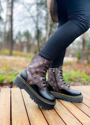 Черевики жіночі з хутром мартенс dr.martens