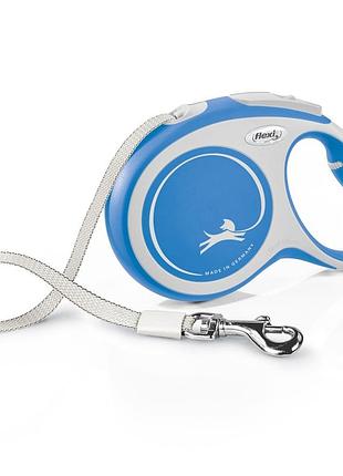 Поводок-рулетка flexi для собак new comfort лента синяя размер l 8 м/ 50 кг