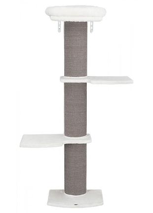 Дряпка trixie acadia для котів настінна сизаль/плюш біла/сіра 46х37х160 см