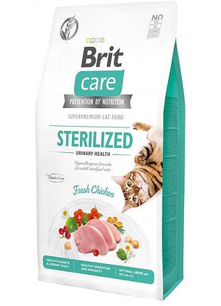 Корм сухой brit care cat grain free sterilized urinary health для стерилізованих котів для підтримання сечостатевої системи