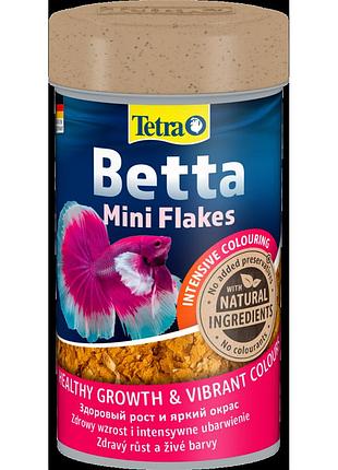 Корм tetra min betta для рыбок петушков хлопья 100 мл