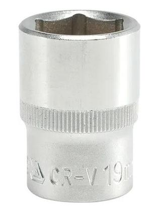 Головка торцевая 6-гранная yato 1/2" 19 мм yt-1212