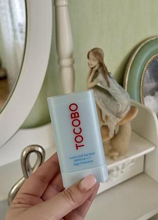 Tocobo сонцезахисний стік зволожуючий cotton soft sun stick spf 50+ pa++++ 19г