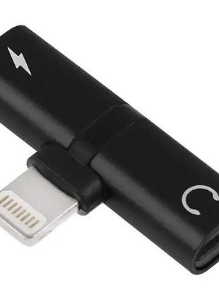 Переходник lightning to dual lightning (наушники и зарядка) айфон на айфон аудио и сеть