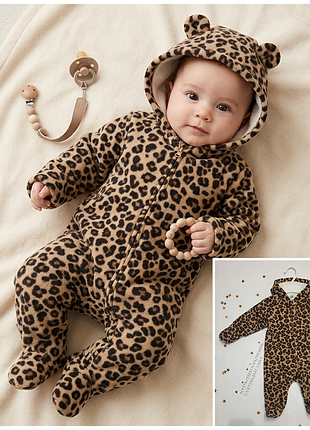 Флісовий чоловічок двухслойнный комбінезон фліс демісезонний ромпер теплий