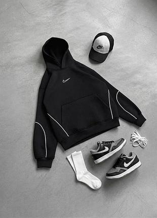 Худи женское / мужское черное с капюшоном осеннее весеннее летнее nike