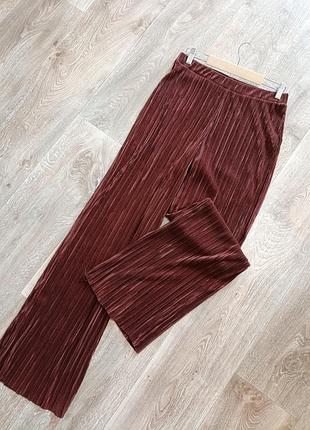 Брюки жатка шоколад от zara