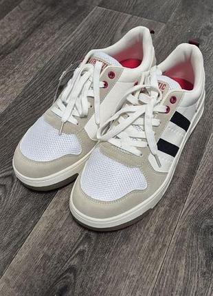 Кроссовки braska authentic 43 на шнуровке кожа + замша белые