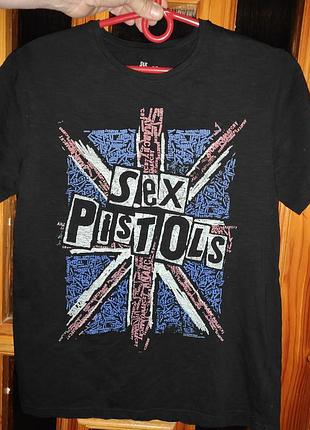 Стильна rock офіційна футболка sex pistols union jack words .м.унісекс