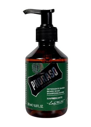 Шампунь для бороды proraso освежающий detergente barba rinfrescante, 200 мл