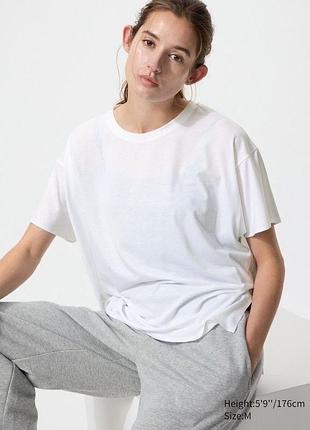 Uniqlo футболка біла подовжена dry та cool to the touch