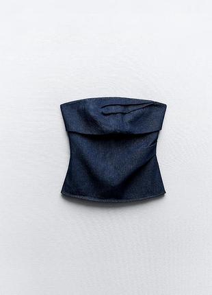 Джинсовый топ бандо