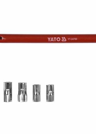 Ключ для монтажа сантехн. арматуры на шарнире yato : hex 13 мм, 8-12 мм, из стали [20/40]