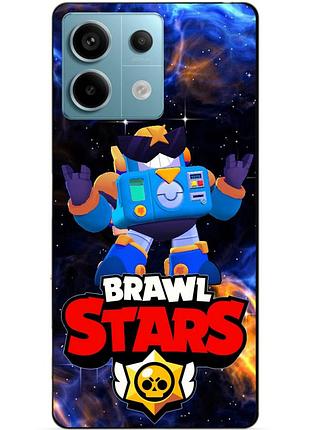 Чехол силиконовый бампер для xiaomi redmi note 13 pro 5g с героем космический бравл вольт