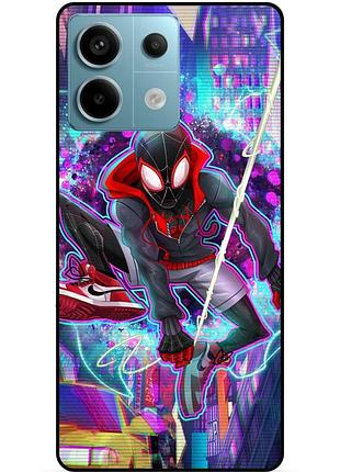 Чехол силиконовый бампер для xiaomi redmi note 13 pro 5g с картинкой spider man человек паук майлз моралес