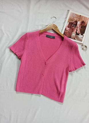 В'язаний топ на гудзиках з короткими рукавами primark