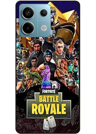 Чехол силиконовый бампер для xiaomi redmi note 13 pro 5g с рисунком фортнайт fortnite