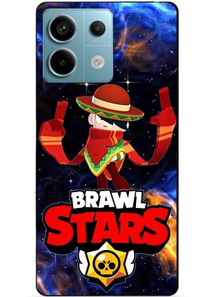 Чехол силиконовый бампер для xiaomi redmi note 13 pro 5g с героем космический бравл эдгар