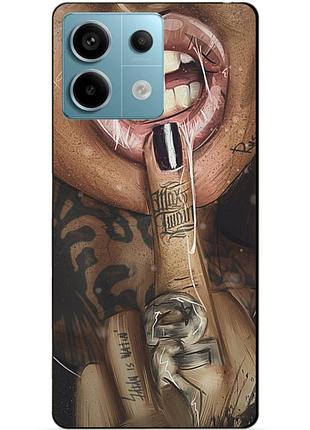 Чехол силиконовый бампер для xiaomi redmi note 13 pro 5g с рисунком swag