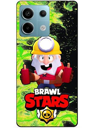 Силіконовий бампер чохол для xiaomi redmi note 13 pro 5g з героєм бравл дінамайк