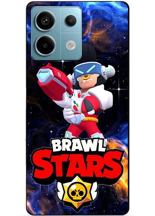 Чехол силиконовый бампер для xiaomi redmi note 13 pro 5g с героем космический бравл булл