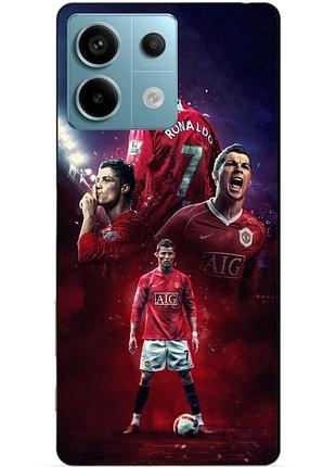 Чехол силиконовый бампер для xiaomi redmi note 13 pro 5g с рисунком ronaldo mu роналдо