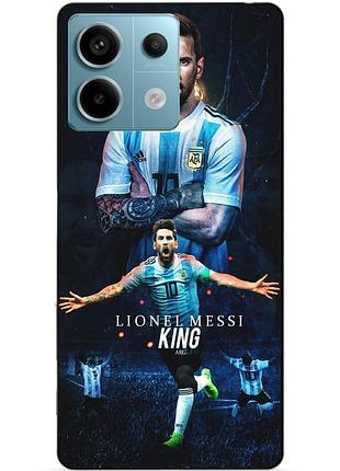 Чехол силиконовый бампер для xiaomi redmi note 13 pro 5g с рисунком messi аргентина месси