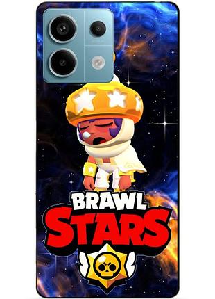 Чехол силиконовый бампер для xiaomi redmi note 13 pro 5g с героем космический бравл сонный сэнди