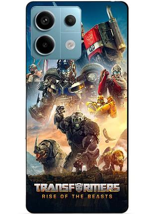 Чехол силиконовый бампер для xiaomi redmi note 13 pro 5g с картинкой звероботы трансформеры transformers