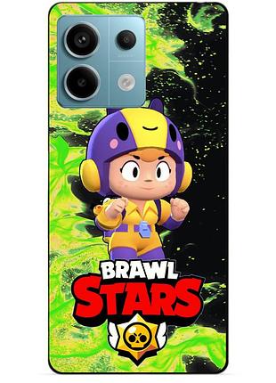 Чехол силиконовый бампер для xiaomi redmi note 13 pro 5g с героем бравл беа снайпер