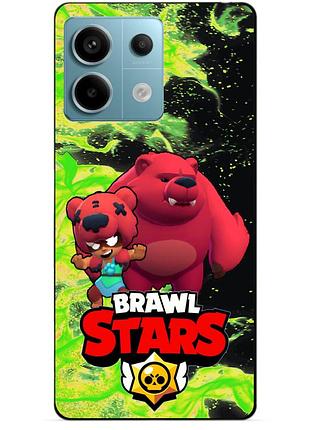 Чехол силиконовый бампер для xiaomi redmi note 13 pro 5g с героем бравл нита мишка