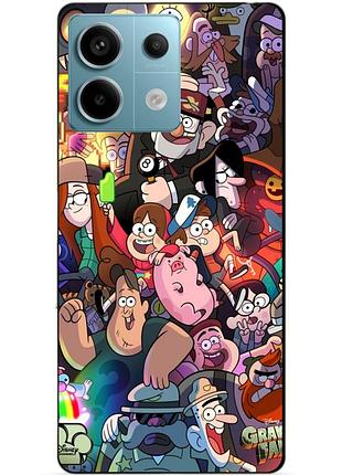 Чехол силиконовый бампер для xiaomi redmi note 13 pro 5g с рисунком гравити фолз gravity falls
