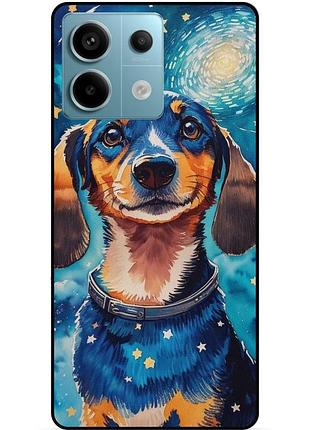 Силіконовий бампер чохол для xiaomi redmi note 13 pro 5g з малюнком пес ван гог зіркова ніч