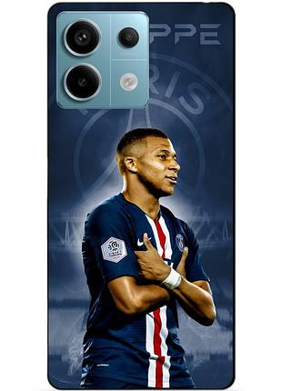 Чехол силиконовый бампер для xiaomi redmi note 13 pro 5g с рисунком мбаппе псж mbappe