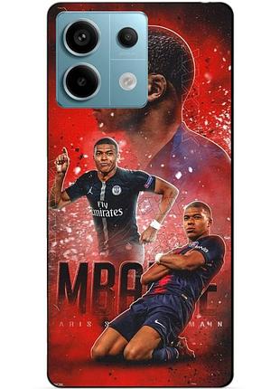 Чехол силиконовый бампер для xiaomi redmi note 13 pro 5g с рисунком мбаппе psg mbappe