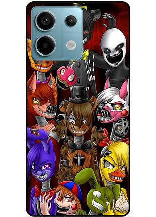 Чехол силиконовый бампер для xiaomi redmi note 13 pro 5g с рисунком freddy аниматроники фредди