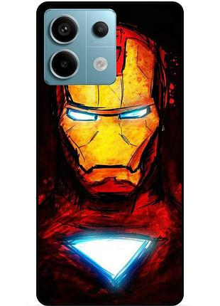 Силіконовий бампер чохол для xiaomi redmi note 13 pro 5g з малюнком marvel марвел залізна людина iron man