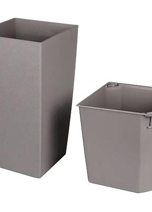 Кашпо plastkon eliot stone 25x46 см серый