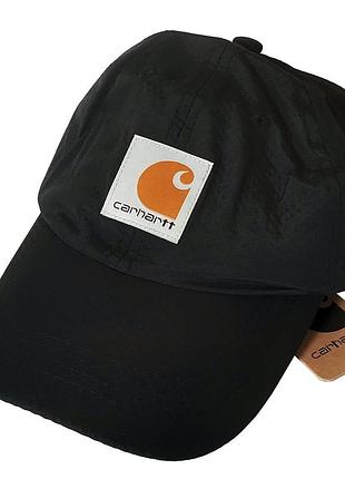 Кепка carhartt wip neylon logo cap колір чорний