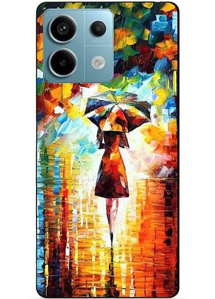 Чехол силиконовый бампер для xiaomi redmi note 13 pro 5g с рисунком прогулка