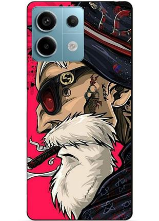 Чехол силиконовый бампер для xiaomi redmi note 13 pro 5g с рисунком дед хипстер