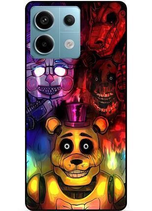 Чехол силиконовый бампер для xiaomi redmi note 13 pro 5g с рисунком фредди freddy аниматроники