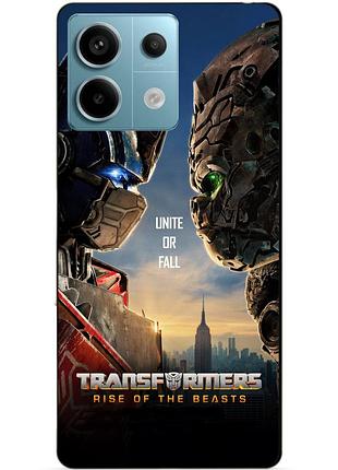 Чехол силиконовый бампер для xiaomi redmi note 13 pro 5g с рисунком звероботы трансформеры transformers