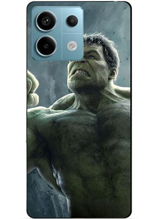 Чехол силиконовый бампер для xiaomi redmi note 13 pro 5g с рисунком халк marvel hulk
