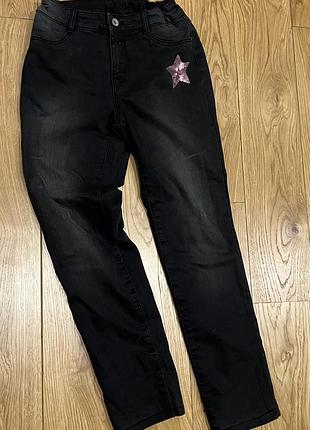 Чорні демісезонні джинси на підкладці